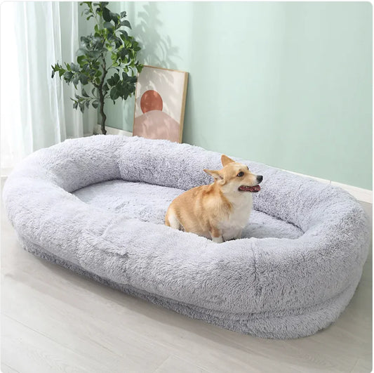 Plush Pet Bed - Warm, Large, Removable & Washable